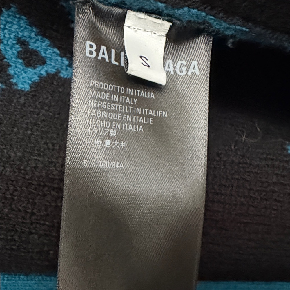 Balenciaga Blue Cardigan with Black Accents - Picture 2 of 8